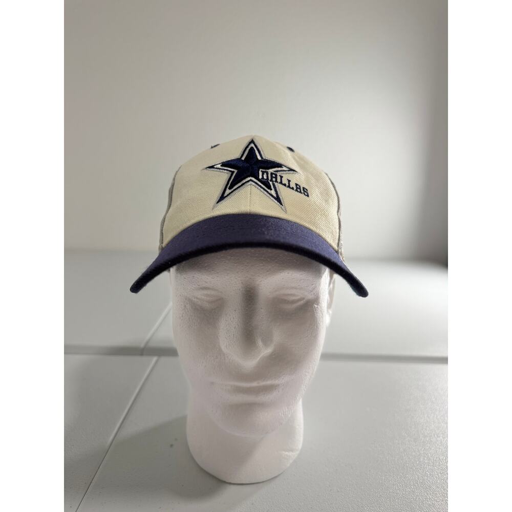 Vintage Dallas Cowboys Strapback Hat White and Blue Santo Cap